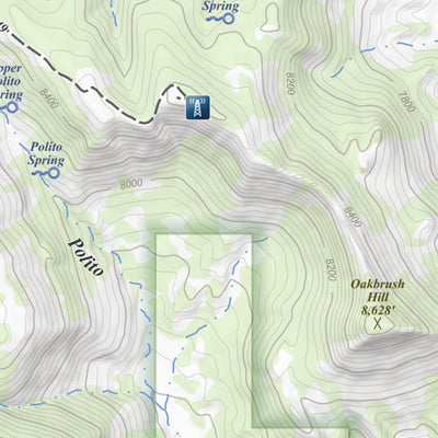 Oakbrush Hill, Colorado 7.5 Minute Topographic Map Preview 3