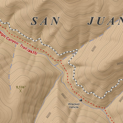 Apogee Mapping, Inc. Orphan Butte, Colorado 7.5 Minute Topographic Map - Color Hillshade digital map