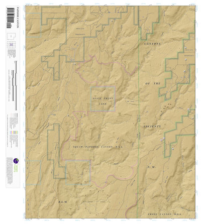 Apogee Mapping, Inc. Papoose Canyon, Utah 7.5 Minute Topographic Map - Color Hillshade digital map