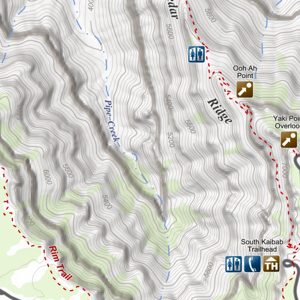 Phantom Ranch, Arizona 7.5 Minute Topographic Map by Apogee Mapping ...