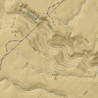 Apogee Mapping, Inc. Pine Hollow Canyon, Utah 7.5 Minute Topographic Map - Color Hillshade digital map