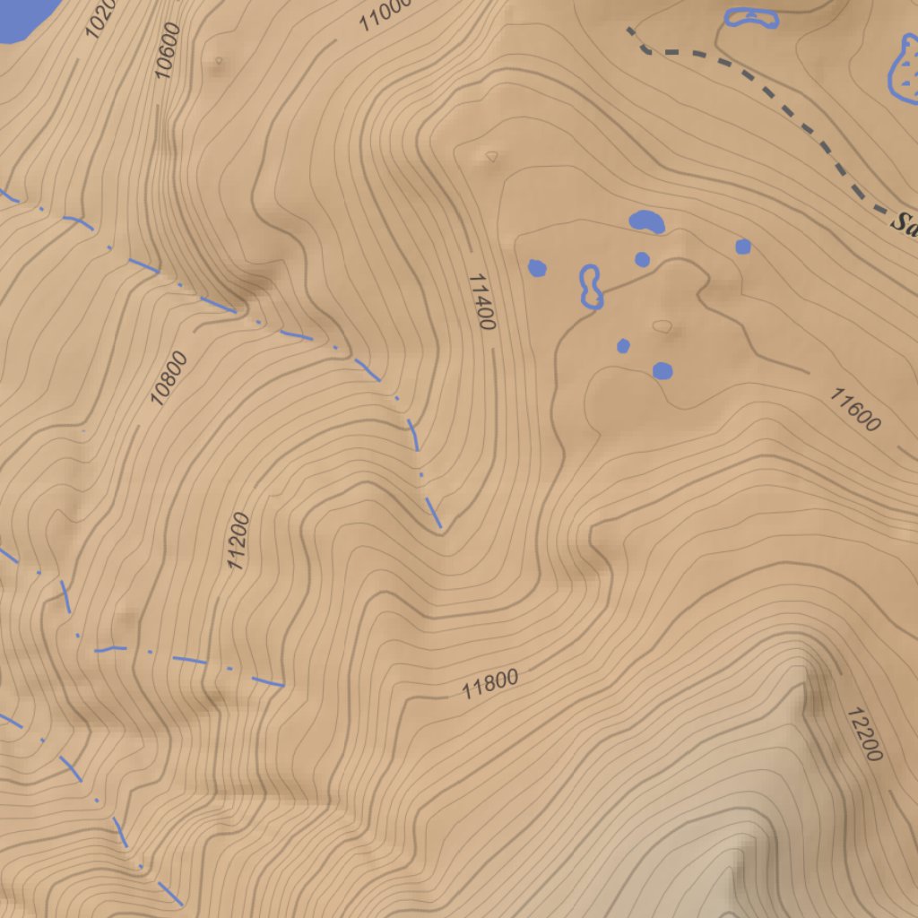Platoro, Colorado 7.5 Minute Topographic Map Color Hillshade by