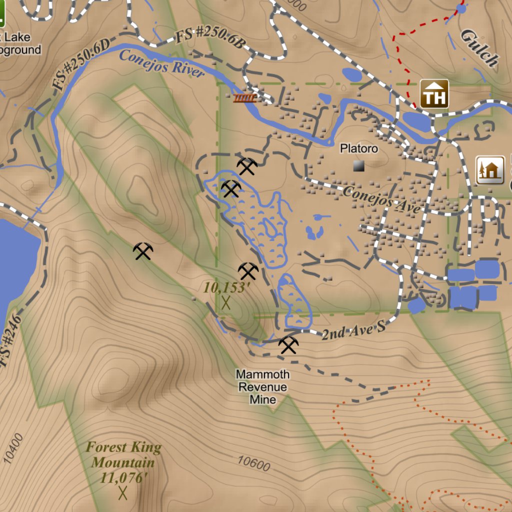 Platoro, Colorado 7.5 Minute Topographic Map Color Hillshade by