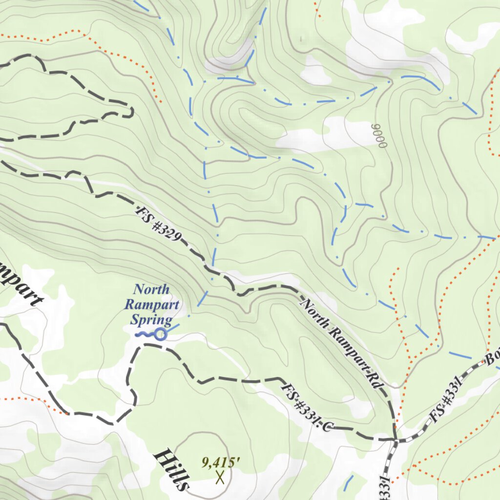 Rampart Hills, Colorado 7.5 Minute Topographic Map by Apogee Mapping ...