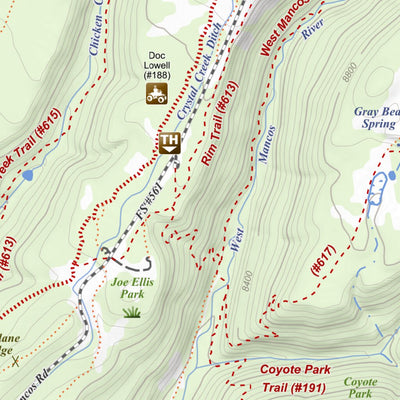 Rampart Hills, Colorado 7.5 Minute Topographic Map Preview 3