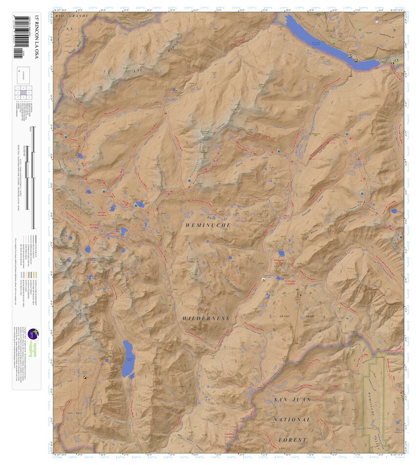 Rincon La Osa, Colorado 15 Minute Topographic Map - Color Hillshade by ...