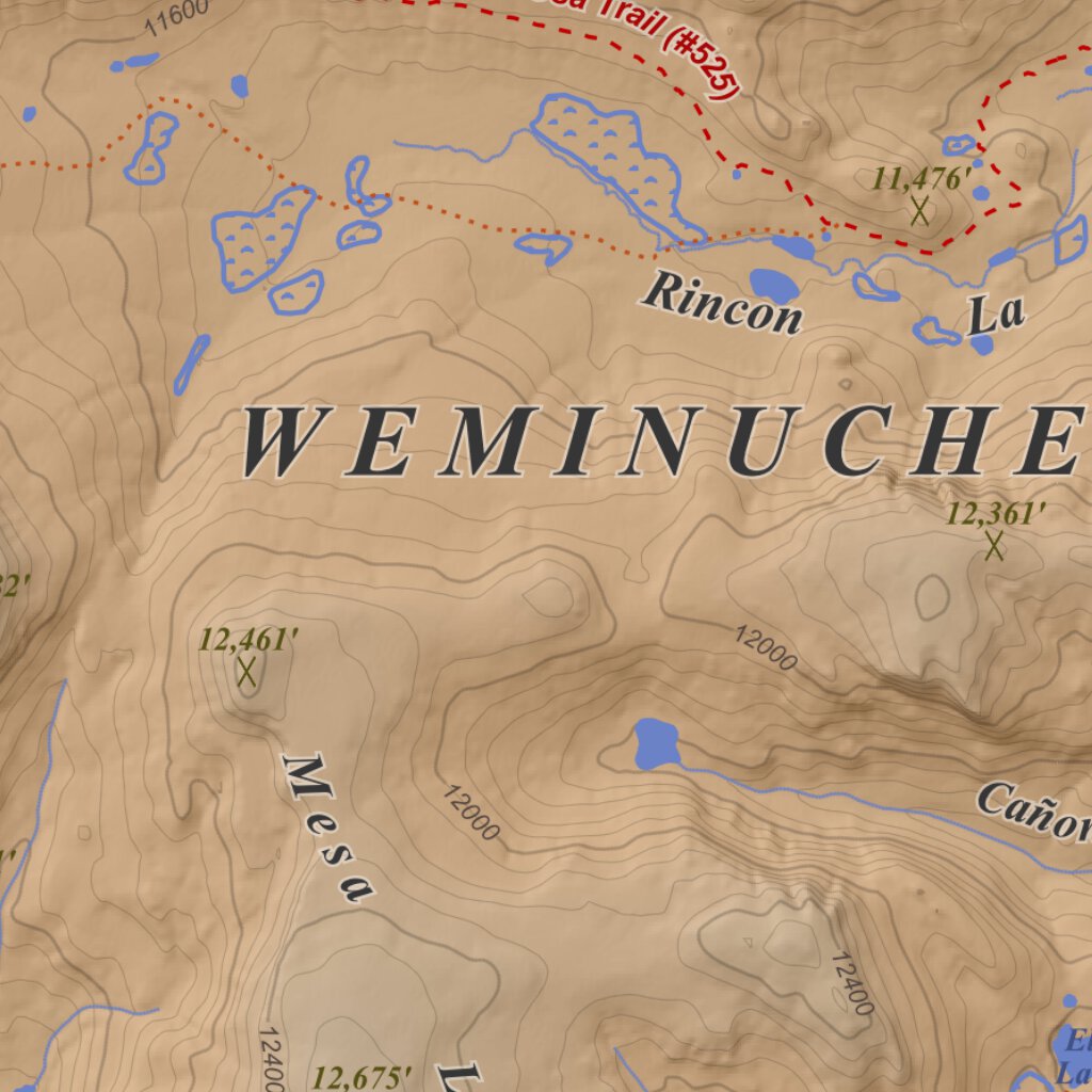 Rincon La Osa, Colorado 15 Minute Topographic Map - Color Hillshade by ...