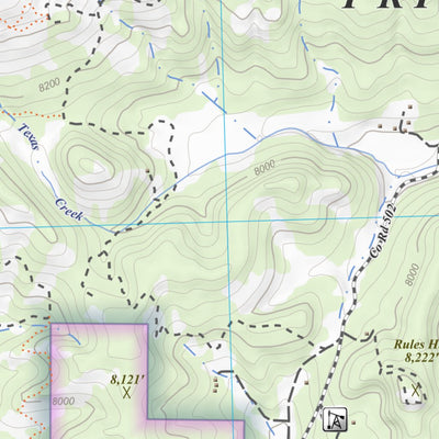 Rules Hill, Colorado 7.5 Minute Topographic Map Preview 2