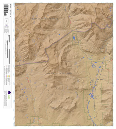 Saddle Mountain, Colorado 7.5 Minute Topographic Map - Color Hillshade Preview 1