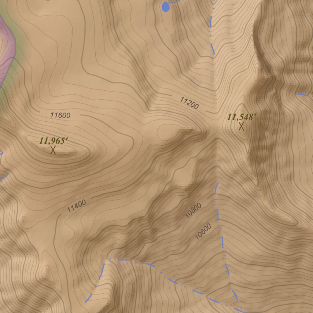 Saddle Mountain, Colorado 7.5 Minute Topographic Map - Color