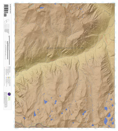 Apogee Mapping, Inc. Slide Bluffs, California 7.5 Minute Topographic Map - Color Hillshade digital map