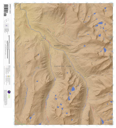Apogee Mapping, Inc. Sphinx Lakes, California 7.5 Minute Topographic Map - Color Hillshade digital map
