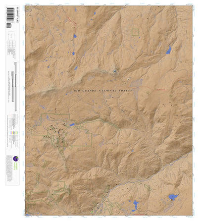 Apogee Mapping, Inc. Summitville, Colorado 7.5 Minute Topographic Map - Color Hillshade digital map