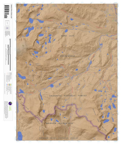 Apogee Mapping, Inc. Sweetwater Gap, Wyoming 7.5 Minute Topographic Map - Color Hillshade digital map