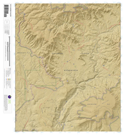 Apogee Mapping, Inc. Sycamore Basin, Arizona 7.5 Minute Topographic Map - Color Hillshade digital map