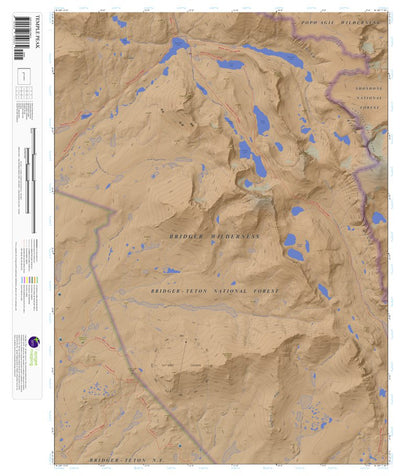 Apogee Mapping, Inc. Temple Peak, Wyoming 7.5 Minute Topographic Map - Color Hillshade digital map