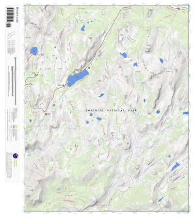 Apogee Mapping, Inc. Tenaya Lake, California 7.5 Minute Topographic Map digital map