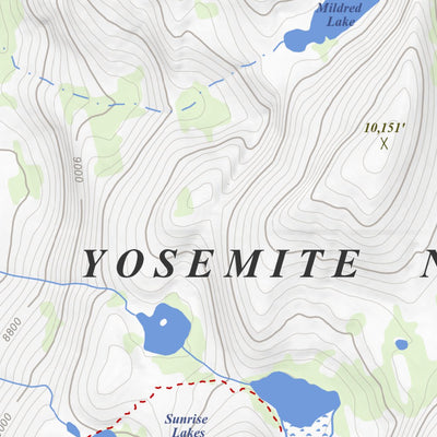 Apogee Mapping, Inc. Tenaya Lake, California 7.5 Minute Topographic Map digital map