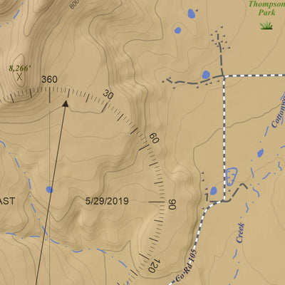 Apogee Mapping, Inc. Thompson Park, Colorado 7.5 Minute Topographic Map - Color Hillshade digital map