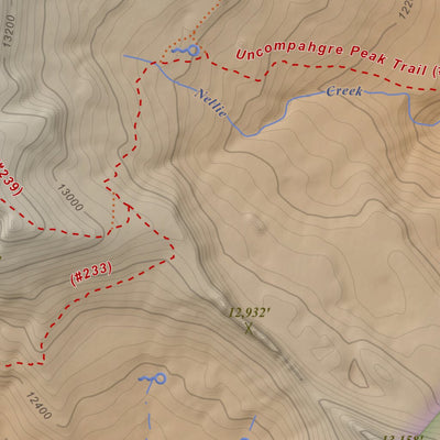 Apogee Mapping, Inc. Uncompahgre Peak, Colorado 7.5 Minute Topographic Map - Color Hillshade digital map