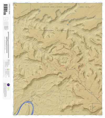 Apogee Mapping, Inc. Upheaval Dome, Utah 7.5 Minute Topographic Map - Color Hillshade digital map