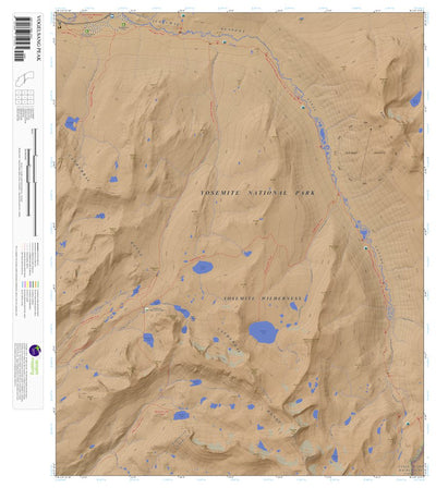 Apogee Mapping, Inc. Vogelsang Peak, California 7.5 Minute Topographic Map - Color Hillshade digital map