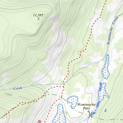 Weminuche Pass, Colorado 7.5 Minute Topographic Map Preview 2