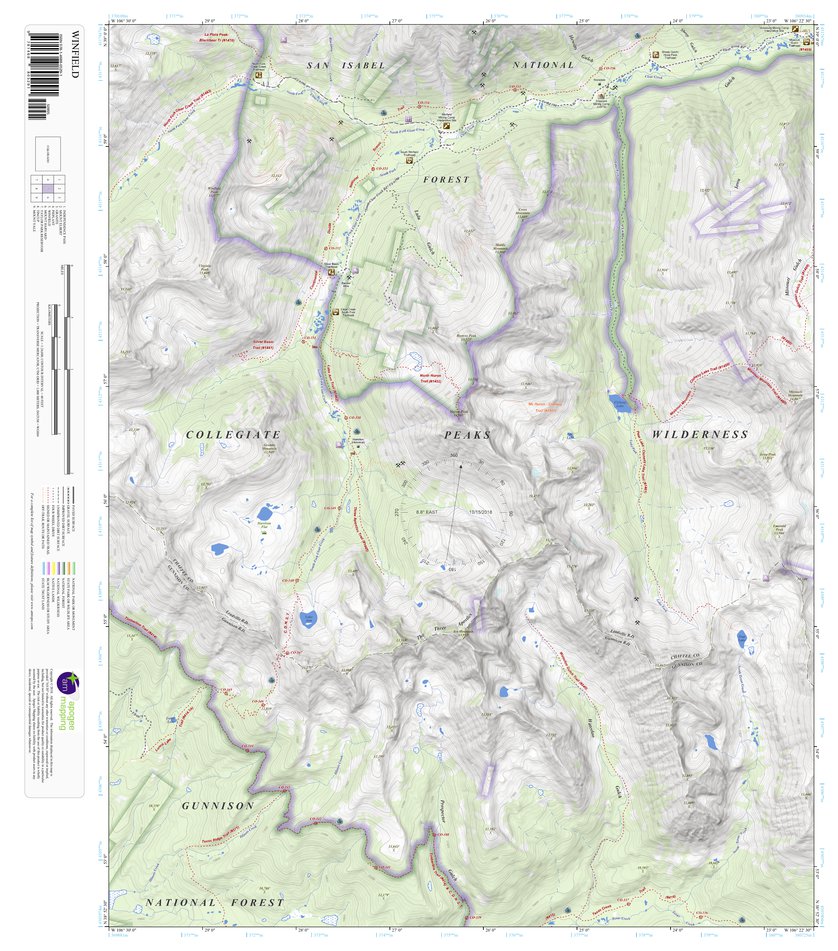 Winfield, Colorado 7.5 Minute Topographic Map by Apogee Mapping