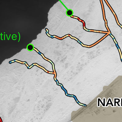 Utqiagvik Ice Trail Map with Thickness - 22 April 2025 Preview 2