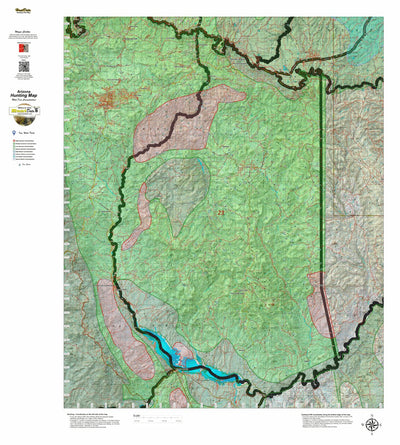 Arizona HuntData LLC AZ Unit 23 Mule Deer Concentration Map digital map