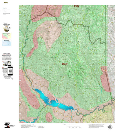 Arizona HuntData LLC AZ Unit 23S Mule Deer Concentrations digital map