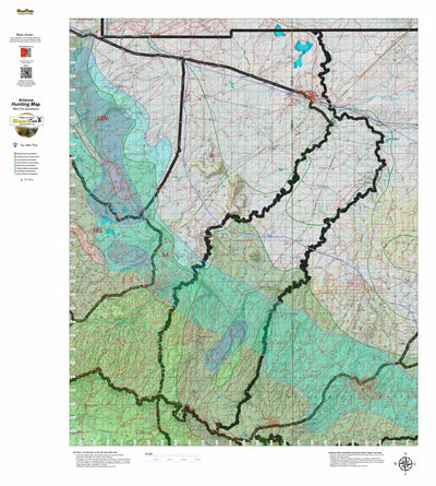 Arizona HuntData LLC AZ Unit 4A Mule Deer Concentration Map digital map