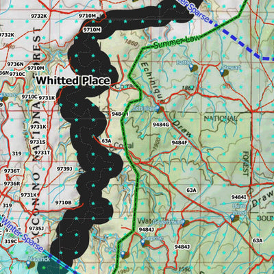 Arizona HuntData LLC AZ Unit 4A Mule Deer Concentration Map digital map