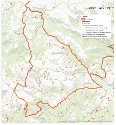 Arizona Mushroom Society 2019 Saber Fire digital map