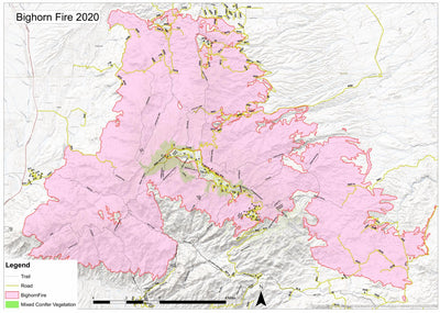 Arizona Mushroom Society 2020 Bighorn Fire digital map