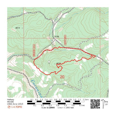 Arizona Mushroom Society 2020 Halfway Fire digital map