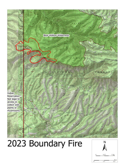 Arizona Mushroom Society 2023 Boundary Fire digital map