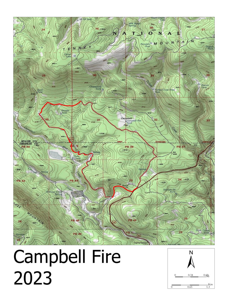 2023 Campbell Fire Map by Arizona Mushroom Society | Avenza Maps