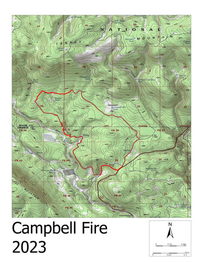 Arizona Mushroom Society 2023 Campbell Fire digital map