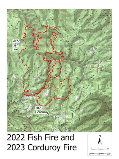 Arizona Mushroom Society 2023 Corduroy And 2022 Fish Fires digital map