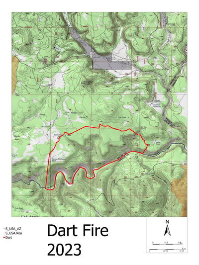 Arizona Mushroom Society 2023 Dart Fire digital map