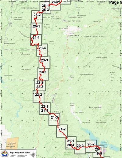 Arizona Trail Association ANST ANST Topo Overview Map 5 bundle exclusive