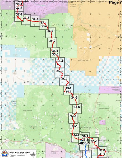 Arizona Trail Association ANST ANST Topo Overview Map 7 bundle exclusive