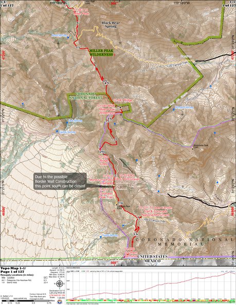 ANST Topo Map 01-1 Huachuca Mountains 1 a Preview 1