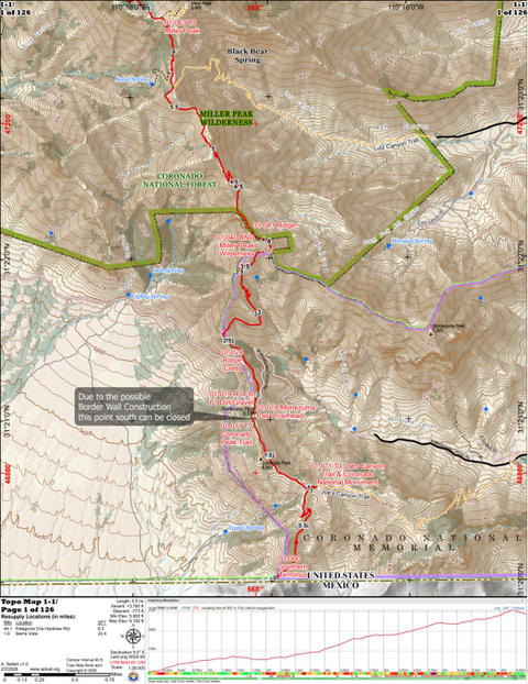 ANST Topo Map 01-1 Huachuca Mountains 1 Preview 1