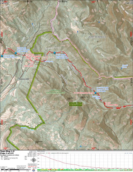 ANST Topo Map 01-3 Huachuca Mountains 3 a Preview 1