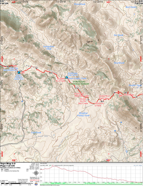ANST Topo Map 03-2 Canelo Hills West 2 Preview 1
