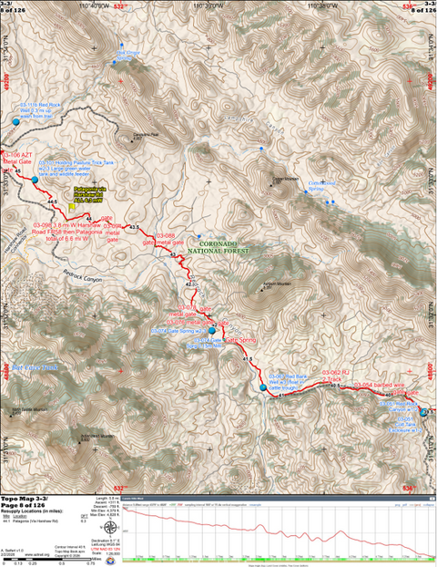 ANST Topo Map 03-3 Canelo Hills West 3 Preview 1