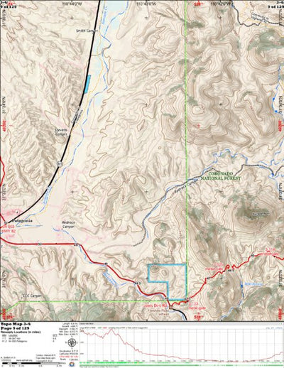 Arizona Trail Association ANST Topo Map 03-4 Canelo Hills West 4 bundle exclusive