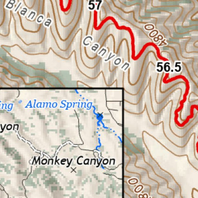 Arizona Trail Association ANST Topo Map 04-1/3-5 Casa Blanca Canyons 1 a digital map